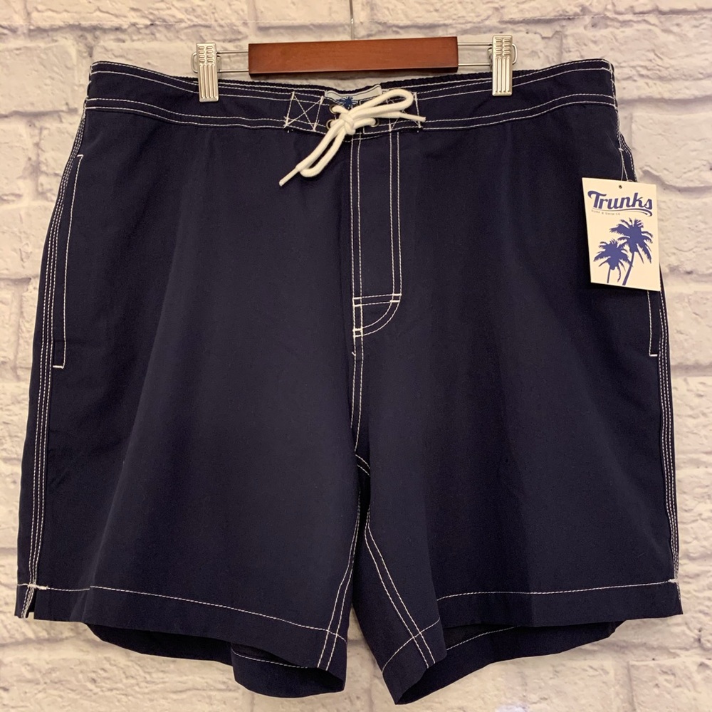 NWT Trunks Surf & Swim Navy Board Shorts - Picture 3 of 9